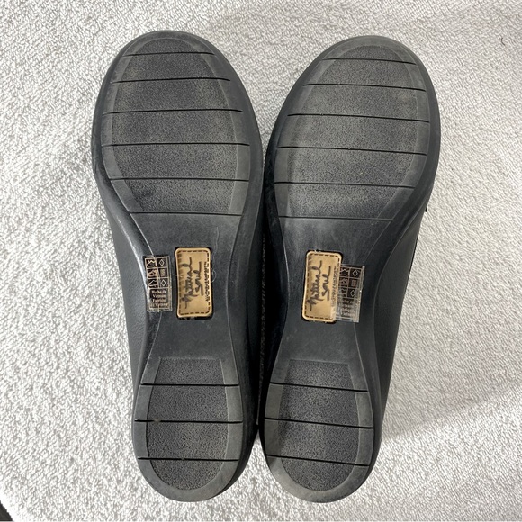 Natural Soul Black Faux Leather Slip On Loafers Flats 8.5W - Picture 6 of 13